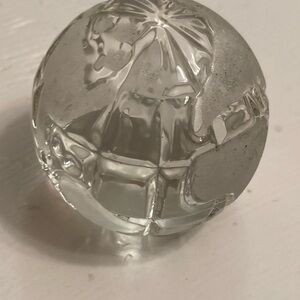 Crystal globe paperweight